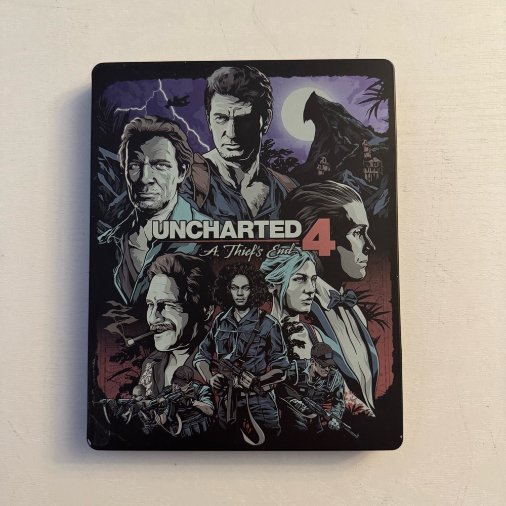 Uncharted 4: A Thief's End PS4 - Black Steelbook Edition RARE - EUC